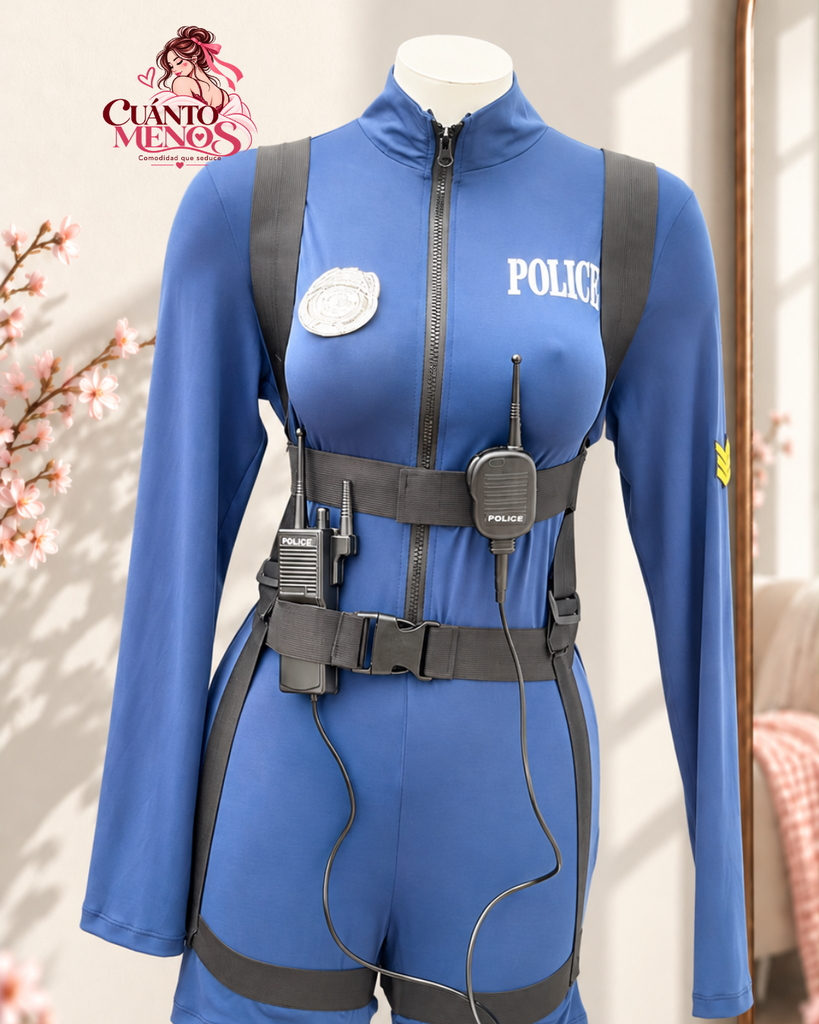 Set Policía Tentación – Disfraz Enterizo Talla M/L